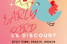 Early bird discount