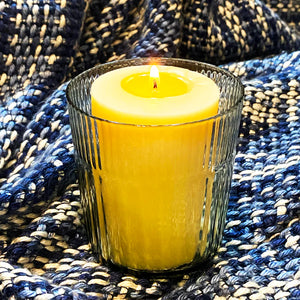 Organic pillar beeswax candles set